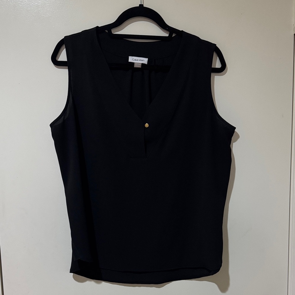 Calvin Klein Black Sleeveless Blouse